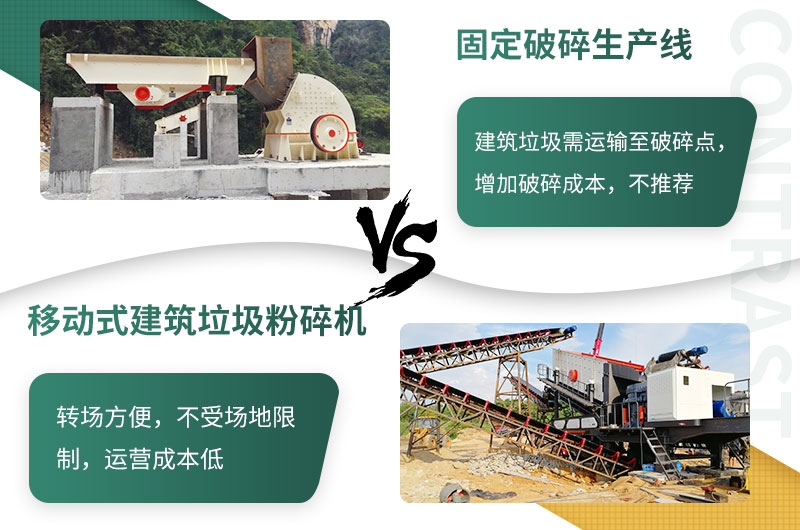 相對于建筑垃圾來講，移動式更勝一籌
