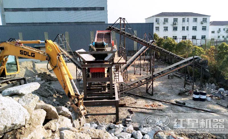 回收建筑垃圾設備生產線詳細解說及建筑垃圾制沙子現場視頻展示
